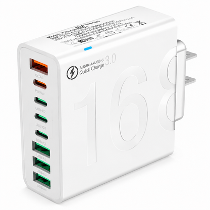 FastVolt multi port charger charging several devices at once