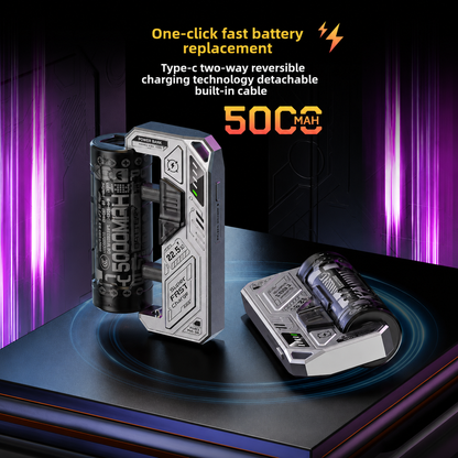 FastVolt power bank with built-in cable for travel