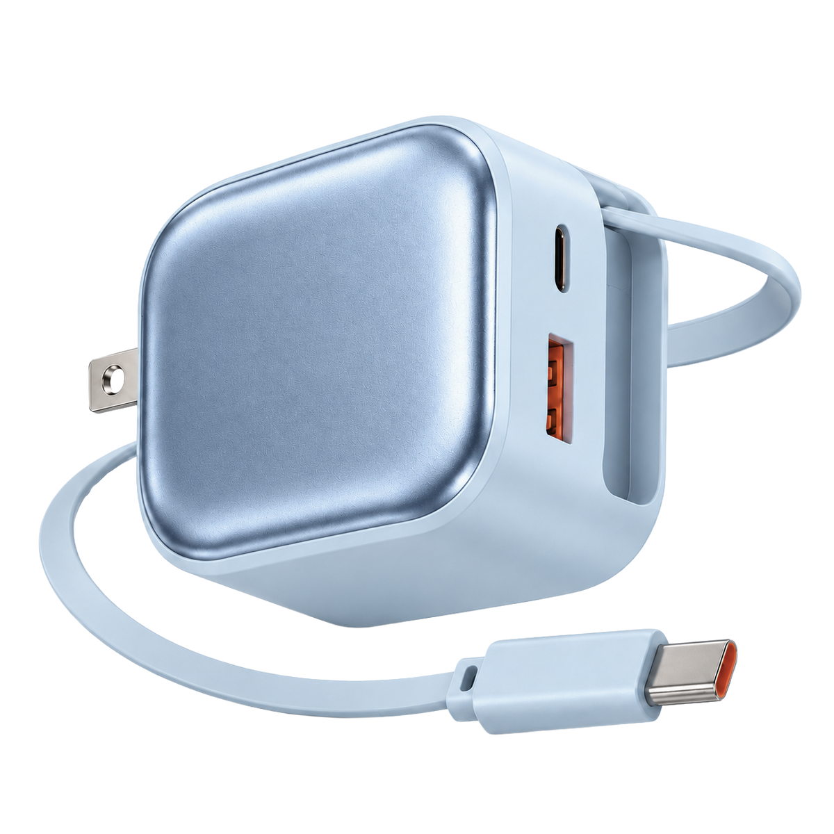 VoltFusion Pro GaN fast charger in Arctic Blue