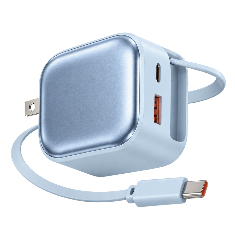 VoltFusion Pro GaN fast charger in Arctic Blue