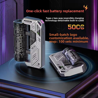 FastVolt power bank with one-click battery replacement